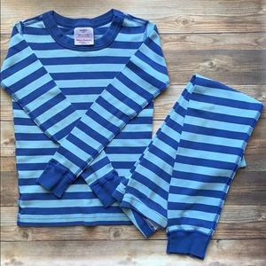 HA blue striped long pajamas